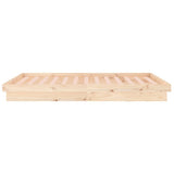 NNEVL LED Bed Frame without Mattress 135x190 cm Solid Wood