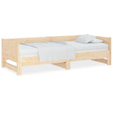 NNEVL Pull-out Day Bed Solid Wood Pine 2x(92x187) cm Single Size