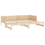 NNEVL Pull-out Day Bed Solid Wood Pine 2x(92x187) cm Single Size