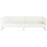 NNEVL Pull-out Day Bed White Solid Wood Pine 2x(92x187) cm Single Size
