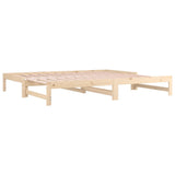 NNEVL Pull-out Day Bed without Mattress 2x(90x190) cm Solid Wood Pine