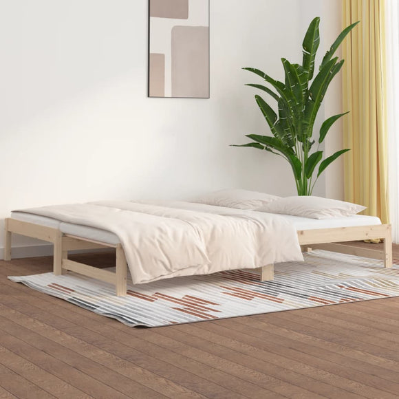 NNEVL Pull-out Day Bed without Mattress 2x(90x190) cm Solid Wood Pine