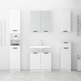 NNEVL Bathroom Cabinet White 32x34x188.5 cm Engineered Wood