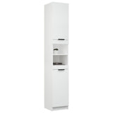 NNEVL Bathroom Cabinet White 32x34x188.5 cm Engineered Wood