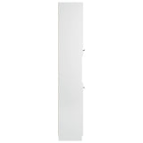 NNEVL Bathroom Cabinet White 32x34x188.5 cm Engineered Wood