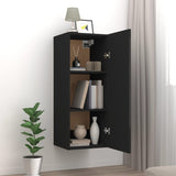 NNEVL Hanging Wall Cabinet Black 34.5x34x90 cm Engineered Wood