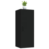 NNEVL Hanging Wall Cabinet Black 34.5x34x90 cm Engineered Wood