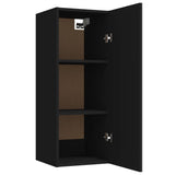NNEVL Hanging Wall Cabinet Black 34.5x34x90 cm Engineered Wood