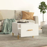 NNEVL Coffee Tables 2 pcs White 50x50x40 cm Engineered Wood