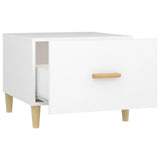 NNEVL Coffee Tables 2 pcs White 50x50x40 cm Engineered Wood