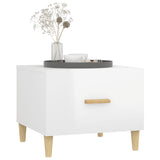 NNEVL Coffee Tables 2 pcs High Gloss White 50x50x40 cm Engineered Wood