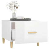 NNEVL Coffee Tables 2 pcs High Gloss White 50x50x40 cm Engineered Wood