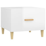 NNEVL Coffee Tables 2 pcs High Gloss White 50x50x40 cm Engineered Wood