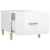 NNEVL Coffee Tables 2 pcs High Gloss White 50x50x40 cm Engineered Wood