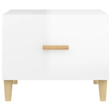 NNEVL Coffee Tables 2 pcs High Gloss White 50x50x40 cm Engineered Wood