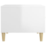 NNEVL Coffee Tables 2 pcs High Gloss White 50x50x40 cm Engineered Wood