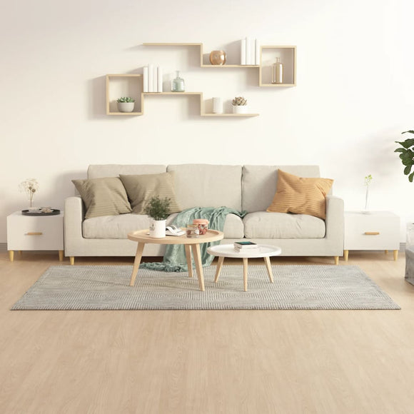 NNEVL Coffee Tables 2 pcs High Gloss White 50x50x40 cm Engineered Wood