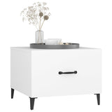 NNEVL Coffee Table with Metal Legs 2 pcs White 50x50x40 cm