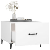 NNEVL Coffee Table with Metal Legs 2 pcs White 50x50x40 cm