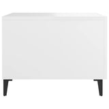 NNEVL Coffee Table with Metal Legs 2 pcs White 50x50x40 cm