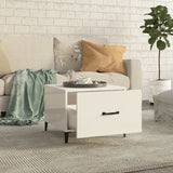 NNEVL Coffee Tables with Metal Legs 2 pcs High Gloss White 50x50x40 cm