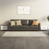 NNEVL Coffee Tables with Metal Legs 2 pcs High Gloss White 50x50x40 cm