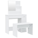 NNEVL Dressing Table Set White 86.5x35x136 cm