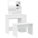 NNEVL Dressing Table Set White 86.5x35x136 cm