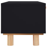NNEVL Coffee Table Black 80x40x30 cm Engineered Wood&Solid Wood Pine