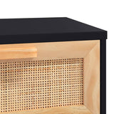 NNEVL Coffee Table Black 80x40x30 cm Engineered Wood&Solid Wood Pine