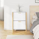 NNEVL Shoe Cabinet White 57.5x33x80 cm Engineered Wood