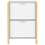 NNEVL Shoe Cabinet White 57.5x33x80 cm Engineered Wood