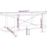 NNEVL Coffee Table 110x48x40 cm Engineered Wood