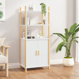 NNEVL Highboard White 60x40x141 cm Engineered Wood