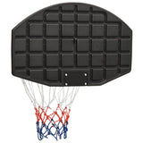 NNEVL Basketball Backboard Black 71x45x2 cm Polyethene