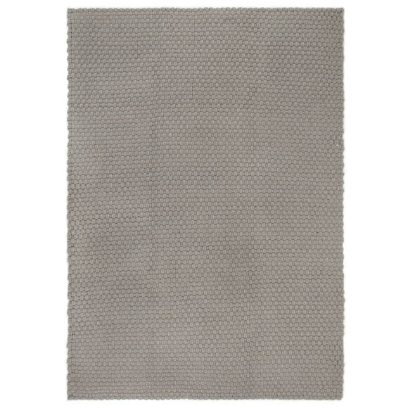 NNEVL Rug Rectangular Grey 160x230 cm Cotton