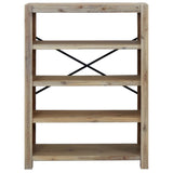 NNEVL 4-Tier Bookcase 80x30x110 cm Solid Wood Acacia
