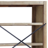 NNEVL 4-Tier Bookcase 80x30x110 cm Solid Wood Acacia