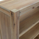 NNEVL 4-Tier Bookcase 80x30x110 cm Solid Wood Acacia
