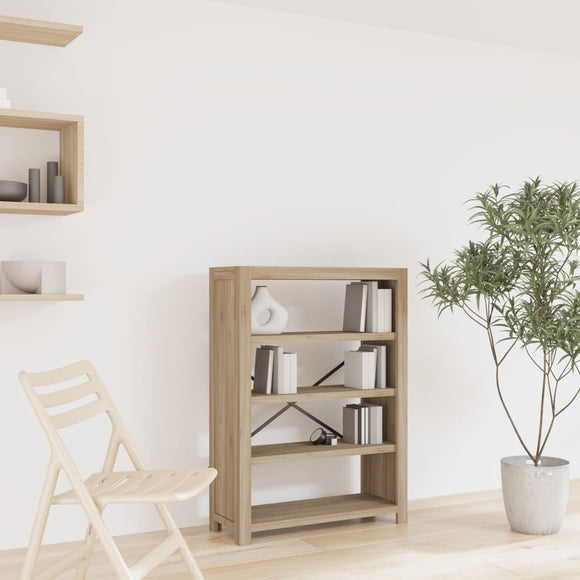 NNEVL 4-Tier Bookcase 80x30x110 cm Solid Wood Acacia