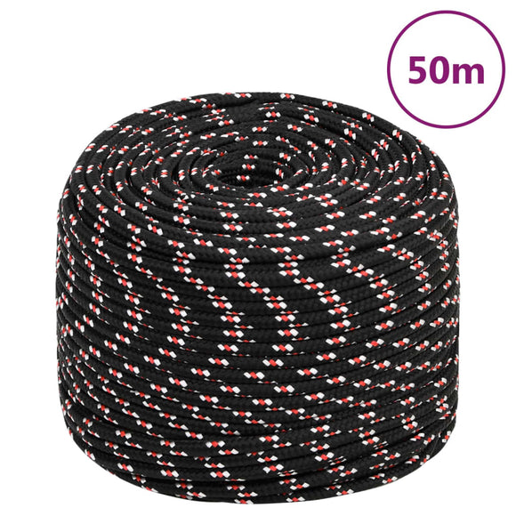 NNEVL Boat Rope Black 6 mm 50 m Polypropylene