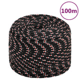 NNEVL Boat Rope Black 10 mm 100 m Polypropylene