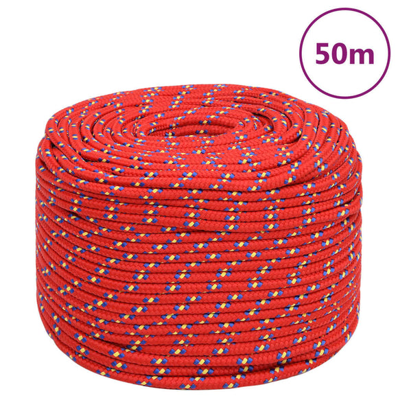 NNEVL Boat Rope Red 8 mm 50 m Polypropylene