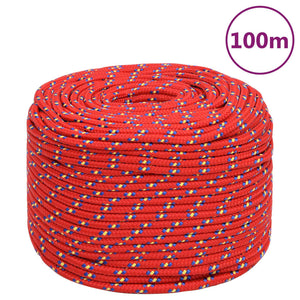 NNEVL Boat Rope Red 10 mm 100 m Polypropylene