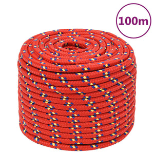 NNEVL Boat Rope Red 12 mm 100 m Polypropylene