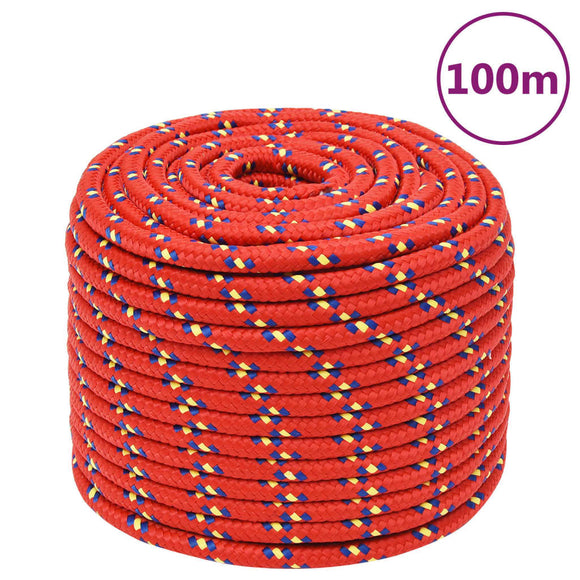 NNEVL Boat Rope Red 12 mm 100 m Polypropylene