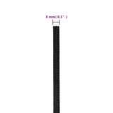NNEVL Boat Rope Full Black 8 mm 50 m Polypropylene