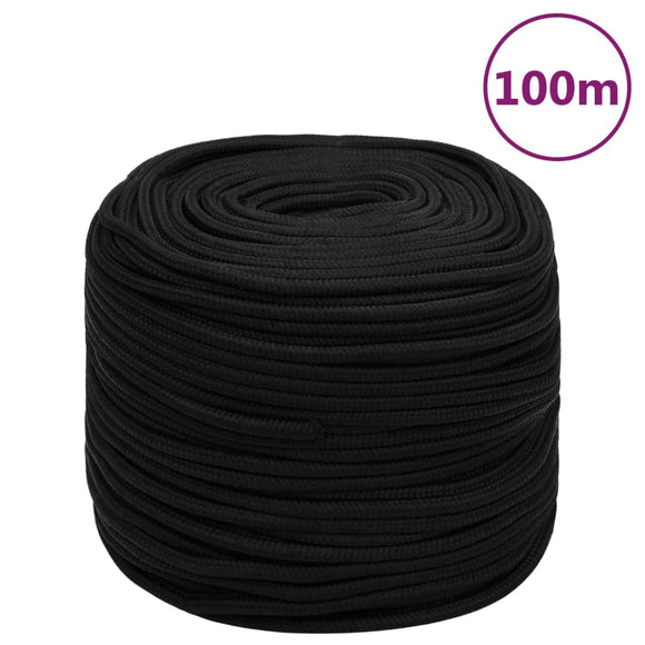 NNEVL Work Rope Black 8 mm 100 m Polyester