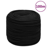 NNEVL Work Rope Black 8 mm 100 m Polyester