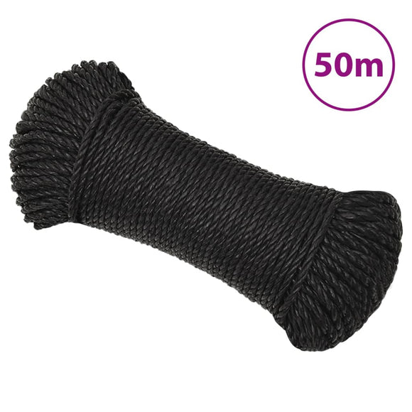NNEVL Work Rope Black 6 mm 50 m Polypropylene